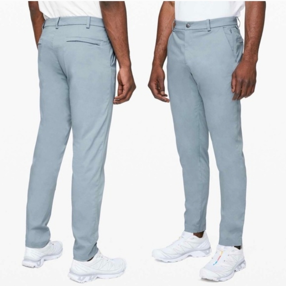 Lululemon Commission Classic Fit Trousers Chambray Blue Mens Size 29